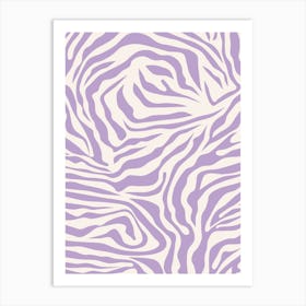 Zebra Stripes Purple Art Print