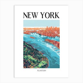 Pelham Bay New York Colourful Silkscreen Illustration 2 Poster Art Print