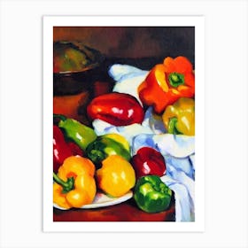 Bell Pepper 3 Cezanne Style vegetable Art Print