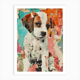 Puppy Kitsch Collage 3 Art Print