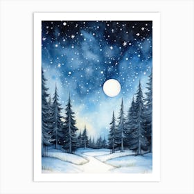 Snowy Forest Art Print