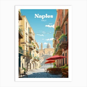 Naples Italy Vacation Modern Travel Art Art Print