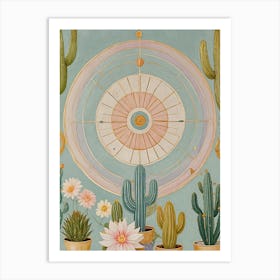 Cactus Wheel Art Print