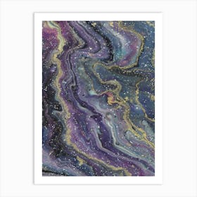 Purple Galaxy Painting Art Print