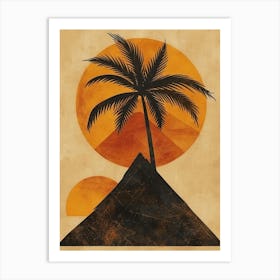 Palm Tree At Sunset 9 Art Print