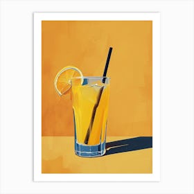 Orange Juice Coctail Art Print