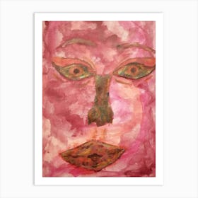 Crazy face Art Print