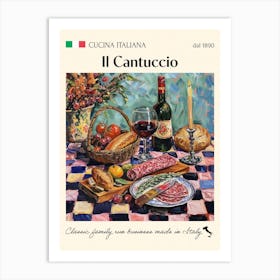 Il Cantuccio Trattoria Italian Poster Food Kitchen Art Print