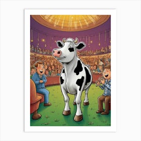 Cow In The Circus Art Print