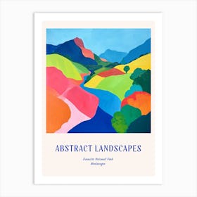 Colourful Abstract Durmitor National Park Montenegro 4 Poster Blue Art Print