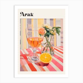 Arak Retro Cocktail Poster Art Print