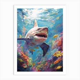  A Nurse Shark Vibrant Paint Splash 4 Art Print