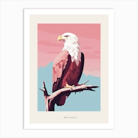 Minimalist Bald Eagle 2 Bird Poster Art Print