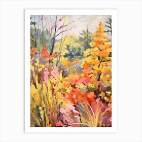 Autumn Gardens Painting Bellevue Botanical Garden 1 Art Print