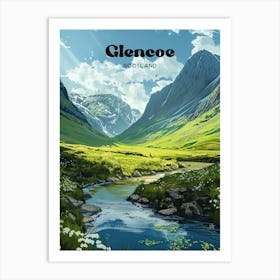 Glencoe Scotland Lochaber Travel Art Art Print