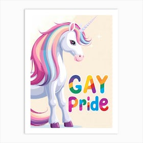 Radiant Pride: The Unicorn of Diversity Gay Pride Art Print