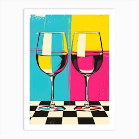 Wine Glasses Canvas Print Art Print