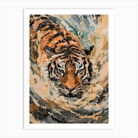 Tiger In The Water 16 Art Print