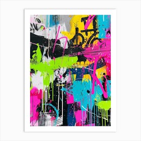 Graffiti Splatter Art Print