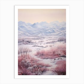 Dreamy Winter Painting Denali National Park United States 2 Art Print