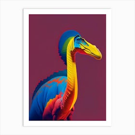 Corythosaurus 1 Primary Colours Dinosaur Art Print