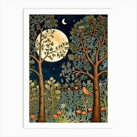 William Morris Moonlight In The Forest 64 Art Print