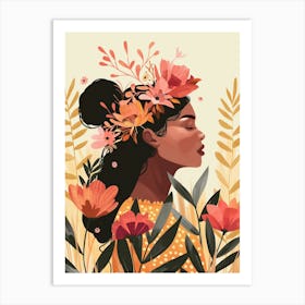 Flower Girl Illustration Art Print