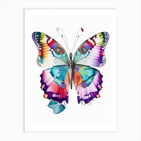 Butterfly Outline Decoupage 2 Art Print