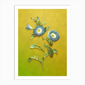 Vintage Field Bindweed Botanical Art on Empire Yellow Art Print