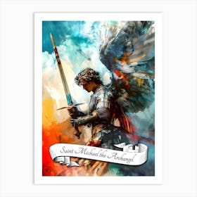 Saint Michael The Archangel Guardian Angel Art Print