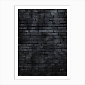 Black Brick Wall Art Print