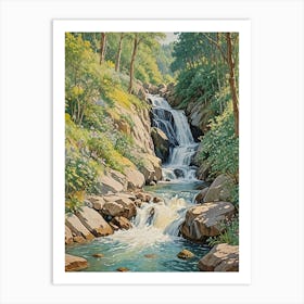 Serene Waterfall 1 Art Print