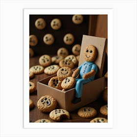 Cookie Man In A Box Art Print