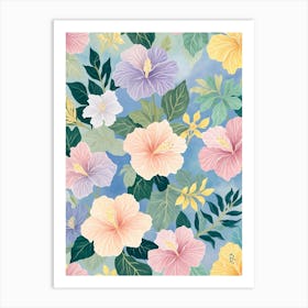 Pastel Hibiscus Art Print