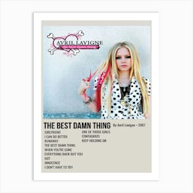 The Best Damn Thing By Avril Lavigne • 2007 Poster Art Print