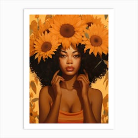 Sunflower Girl 7 Art Print