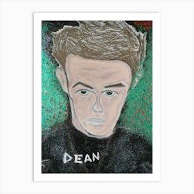 James Dean green Art Print