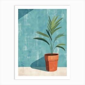 Illustration Of A Potted Plant Art Print