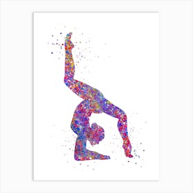 Gymnastic Girl Watercolor 1 Art Print