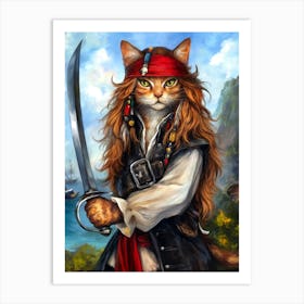 Pirate Cat Art Print