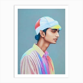 Anirudh Ravichander Colourful Illustration Art Print