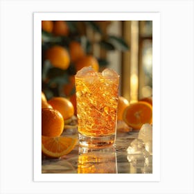 Aperol Spritz Art Print Orange Drink Art Print