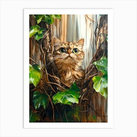 Cat In The Tree Art Print