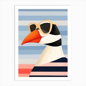 Little Pelican 1 Wearing Sunglasses Art Print