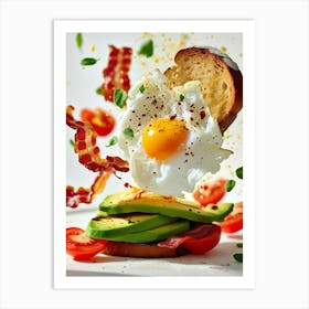 Breakfast With Bacon And Avocado Art Print