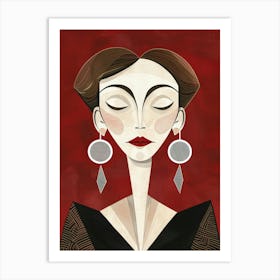 Illustration of a woman 1 Art Print