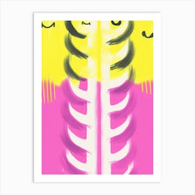 Yellow And Pink Abstract 0 Art Print