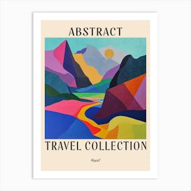 Abstract Travel Collection Poster Nepal 3 Art Print