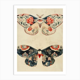 Butterfly Symphony William Morris Style 2 Art Print