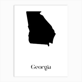 Georgia Silhouette Art Print